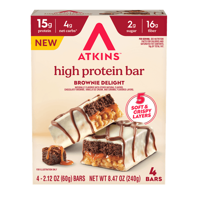 Atkins Layered High Protein Bar · Brownie Delight
