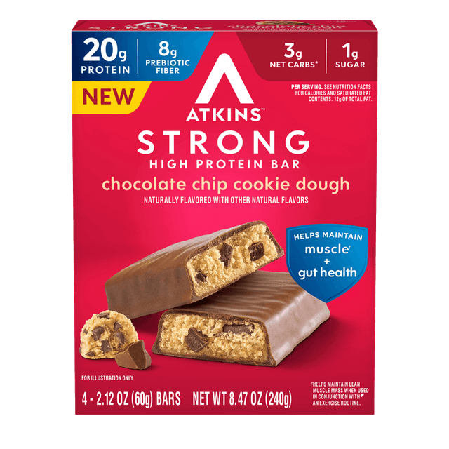 Atkins Strong High Protein Bar · Chocolate Chip Cookie Dough