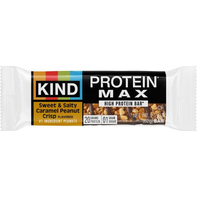 KIND Protein Max Bar · Sweet & Salty Caramel Peanut Crisp
