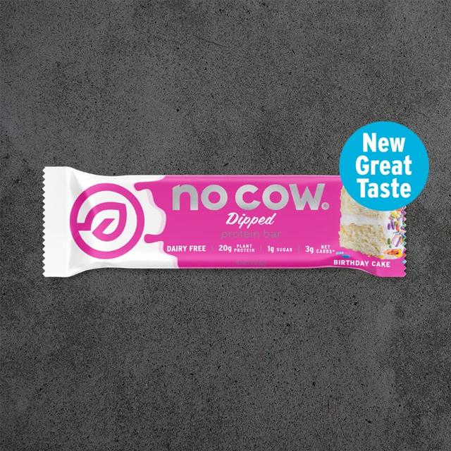 No Cow Protein Bar · Dipped Birthday Cake