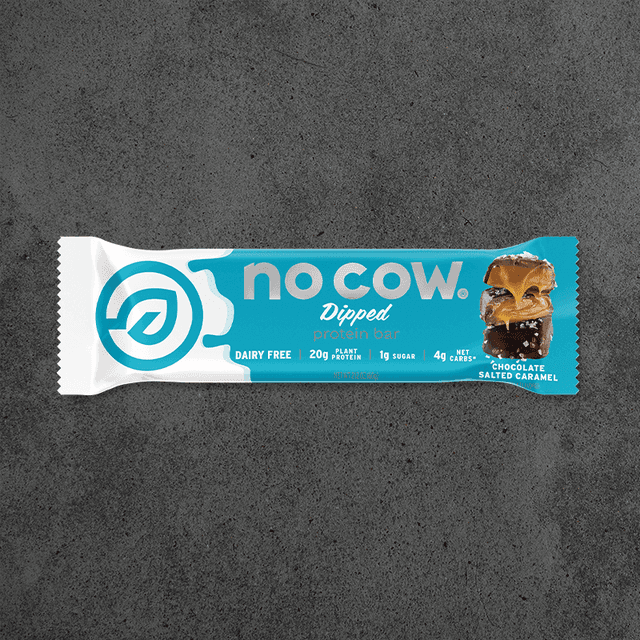No Cow Protein Bar · Dipped Chocolate Salted Caramel