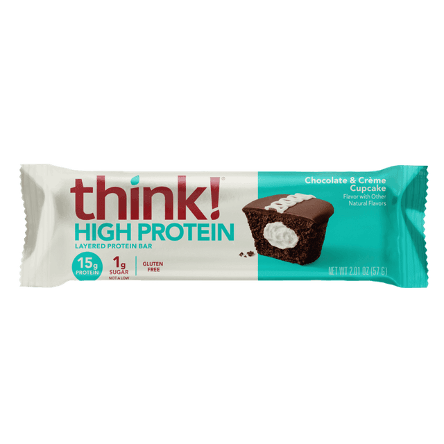 think! Layered Protein Bar · Chocolate Crème Cupcake