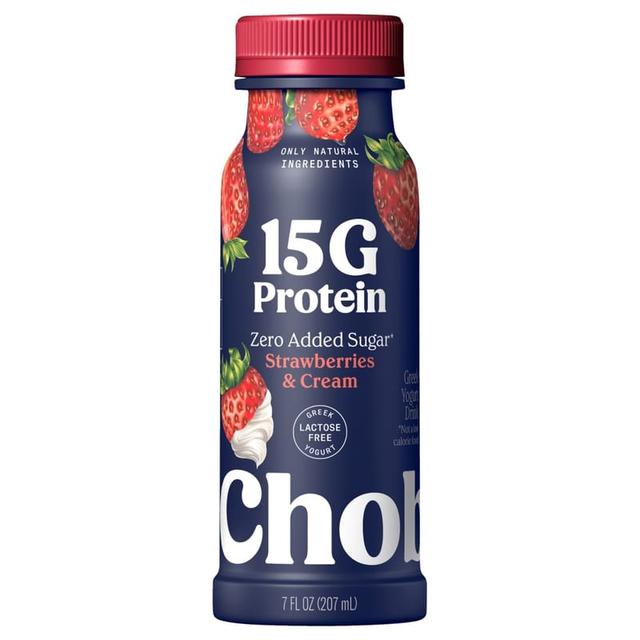 Chobani 15G Protein Greek Yogurt Drink · Strawberries & Cream