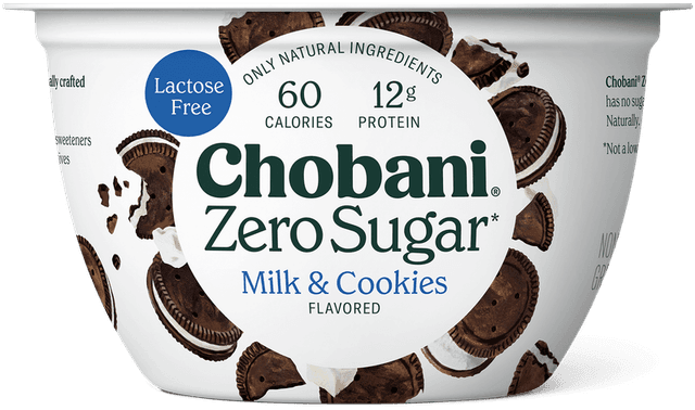 Chobani Zero Sugar · Milk & Cookies