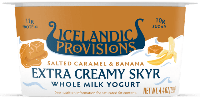 Icelandic Provisions Extra Creamy Skyr · Salted Caramel & Banana
