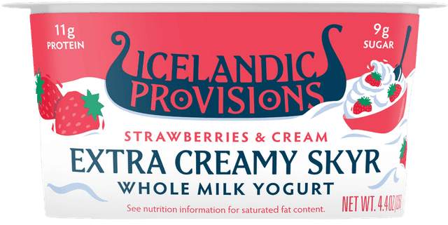 Icelandic Provisions Extra Creamy Skyr · Strawberries & Cream