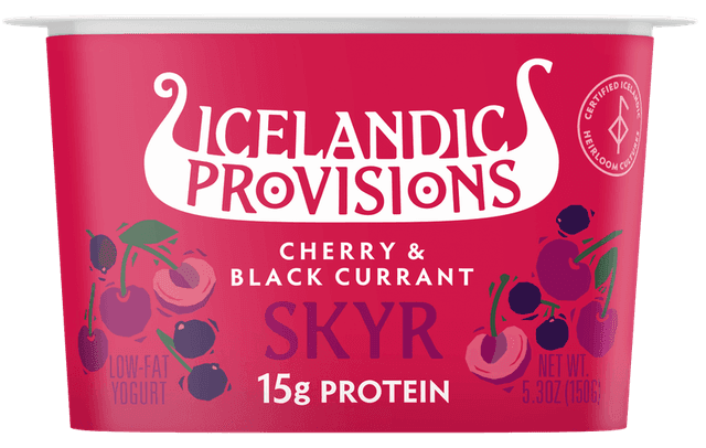 Icelandic Provisions Traditional Skyr · Cherry & Black Currant