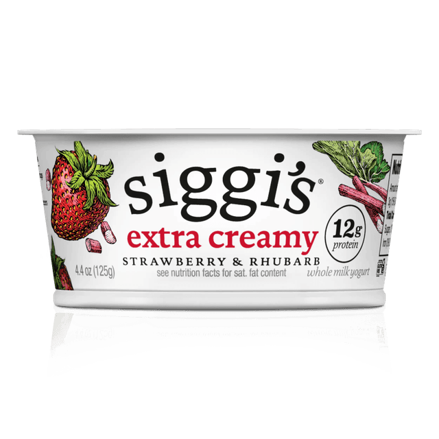 siggi's Extra Creamy Whole Milk Skyr · Strawberry & Rhubarb