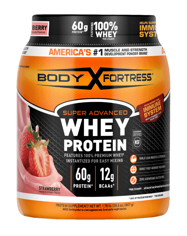 Body Fortress Super Advanced Whey · Strawberry