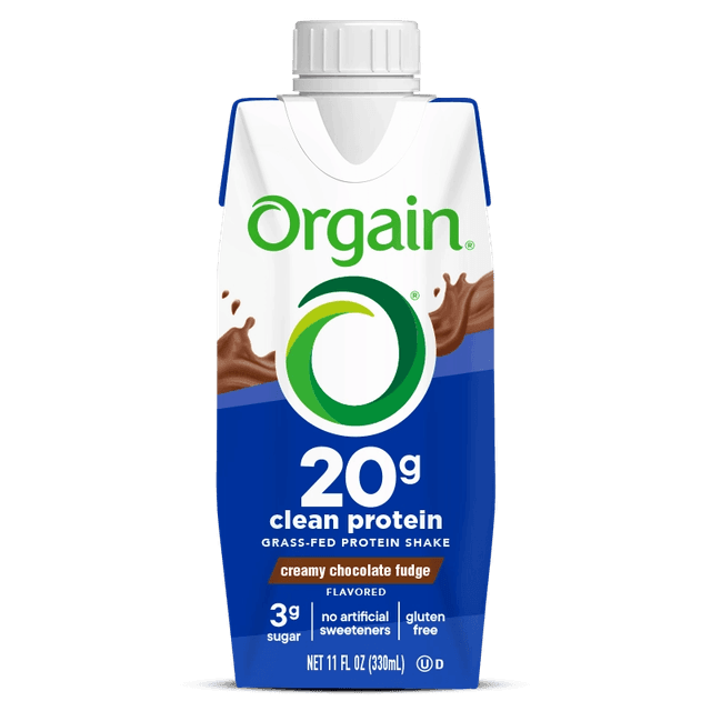 Orgain Clean Protein Shake · Creamy Chocolate Fudge