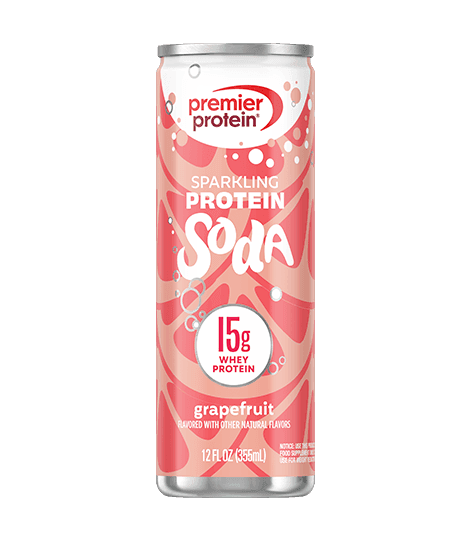 Premier Protein Sparkling Protein Soda · Grapefruit