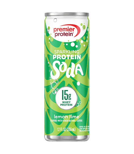 Premier Protein Sparkling Protein Soda · Lemon Lime