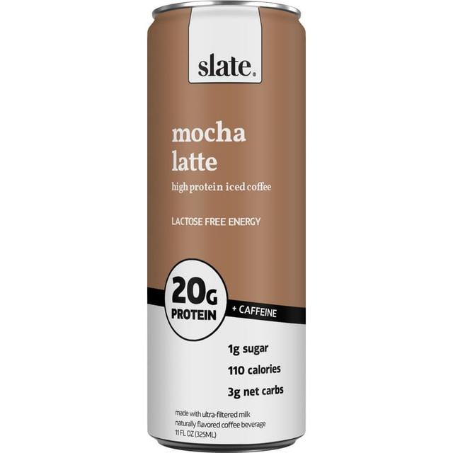 Slate High Protein Iced Coffee · Mocha Latte