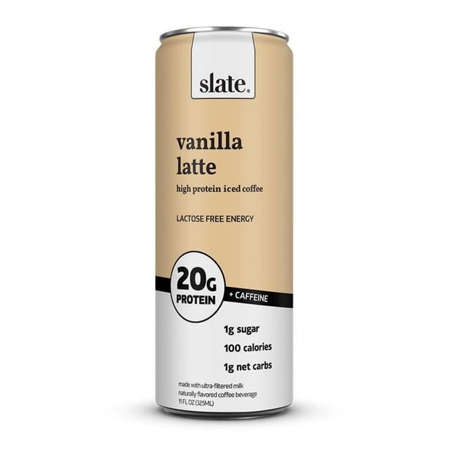 Slate High Protein Iced Coffee · Vanilla Latte